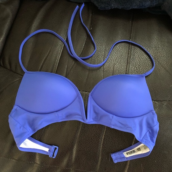 PINK Victoria's Secret Other - Victoria's Secret PINK blue halter bikini top EUC